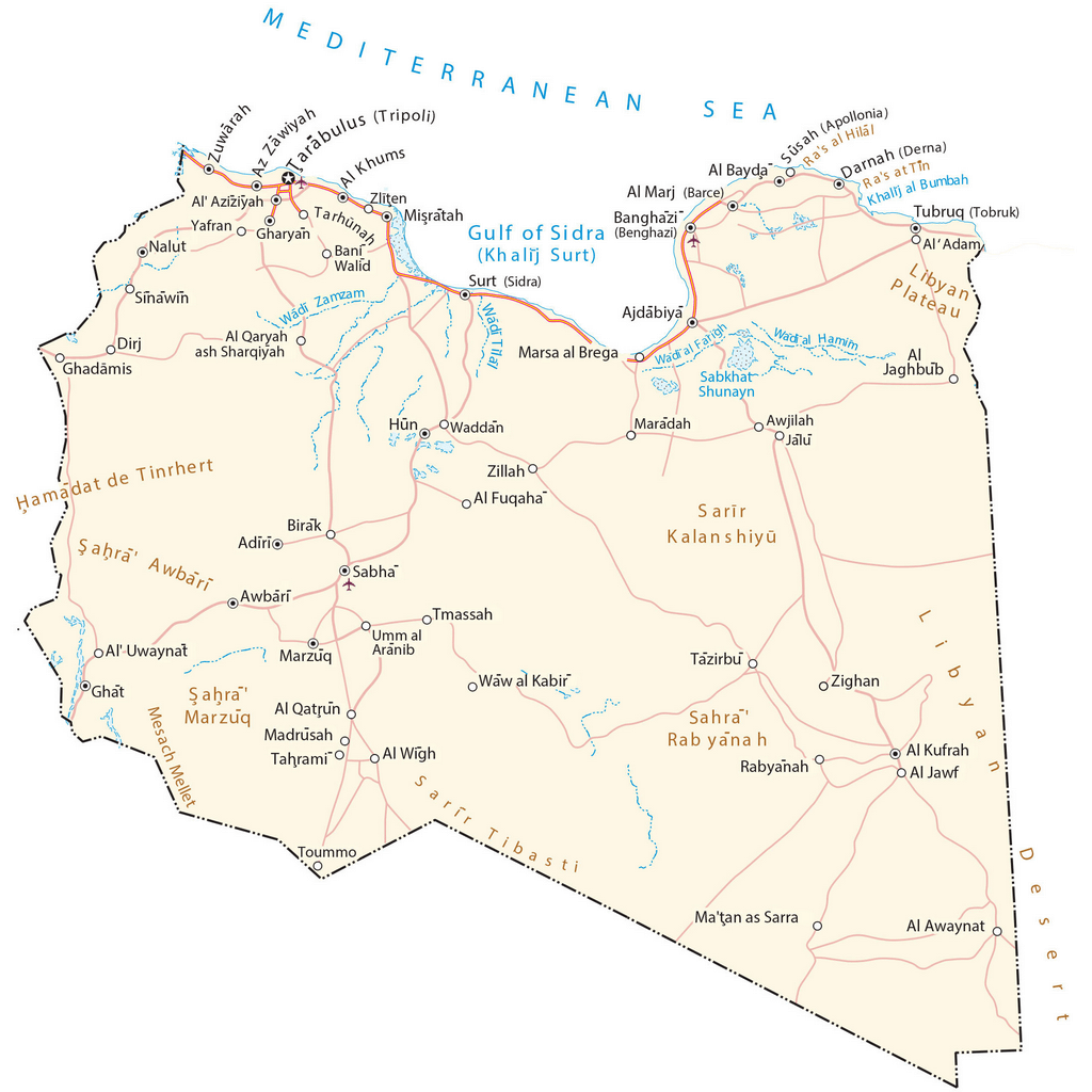 Bản đồ Lybia