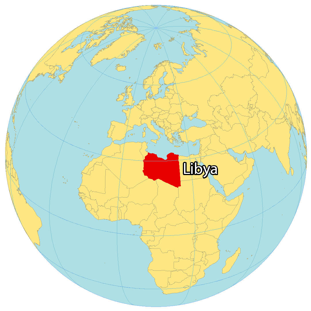 Bản đồ vị trí của Libya. Nguồn: gisgeography.com
