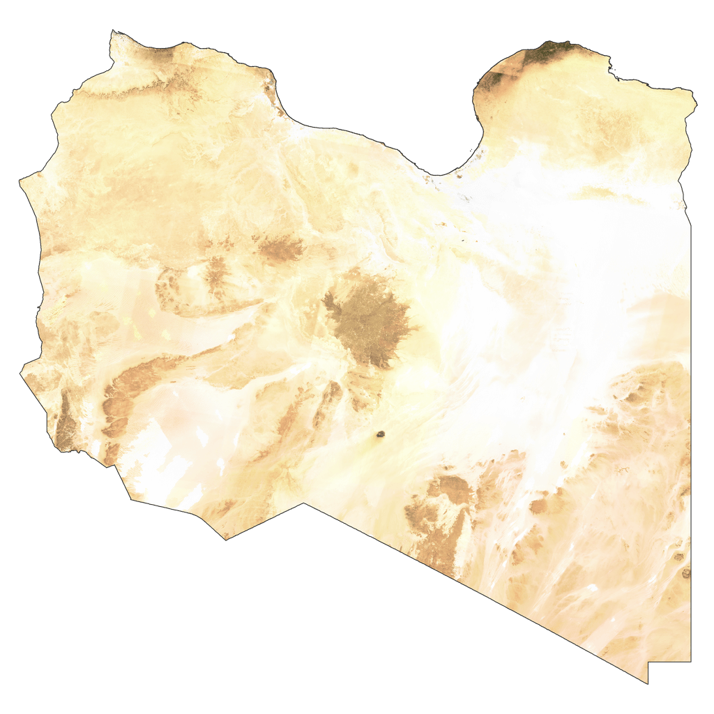 Bản đồ vệ tinh Libya