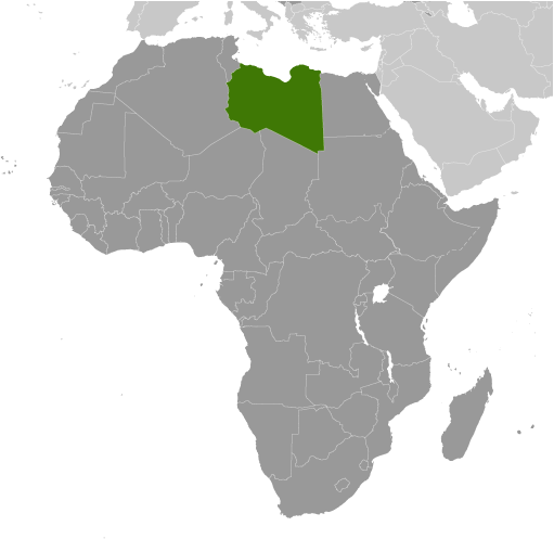Bản đồ vị trí Libya