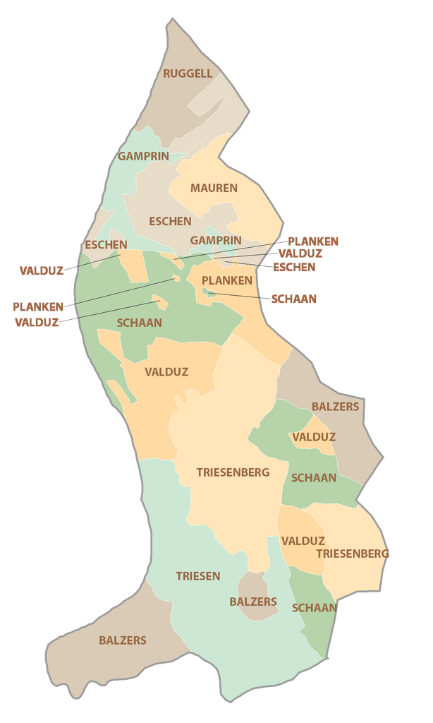Liechtenstein Municipality Map