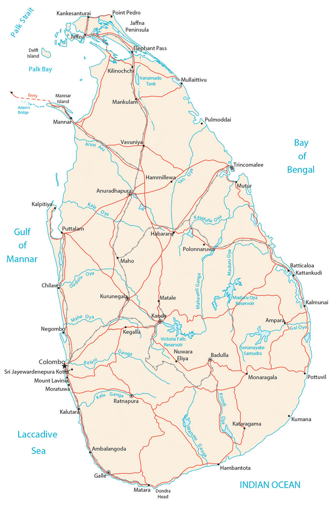 Bản đồ Sri Lanka