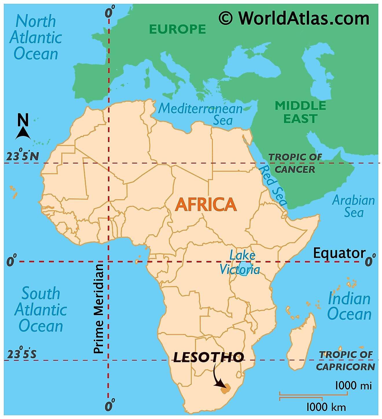 Lesotho ở đâu?