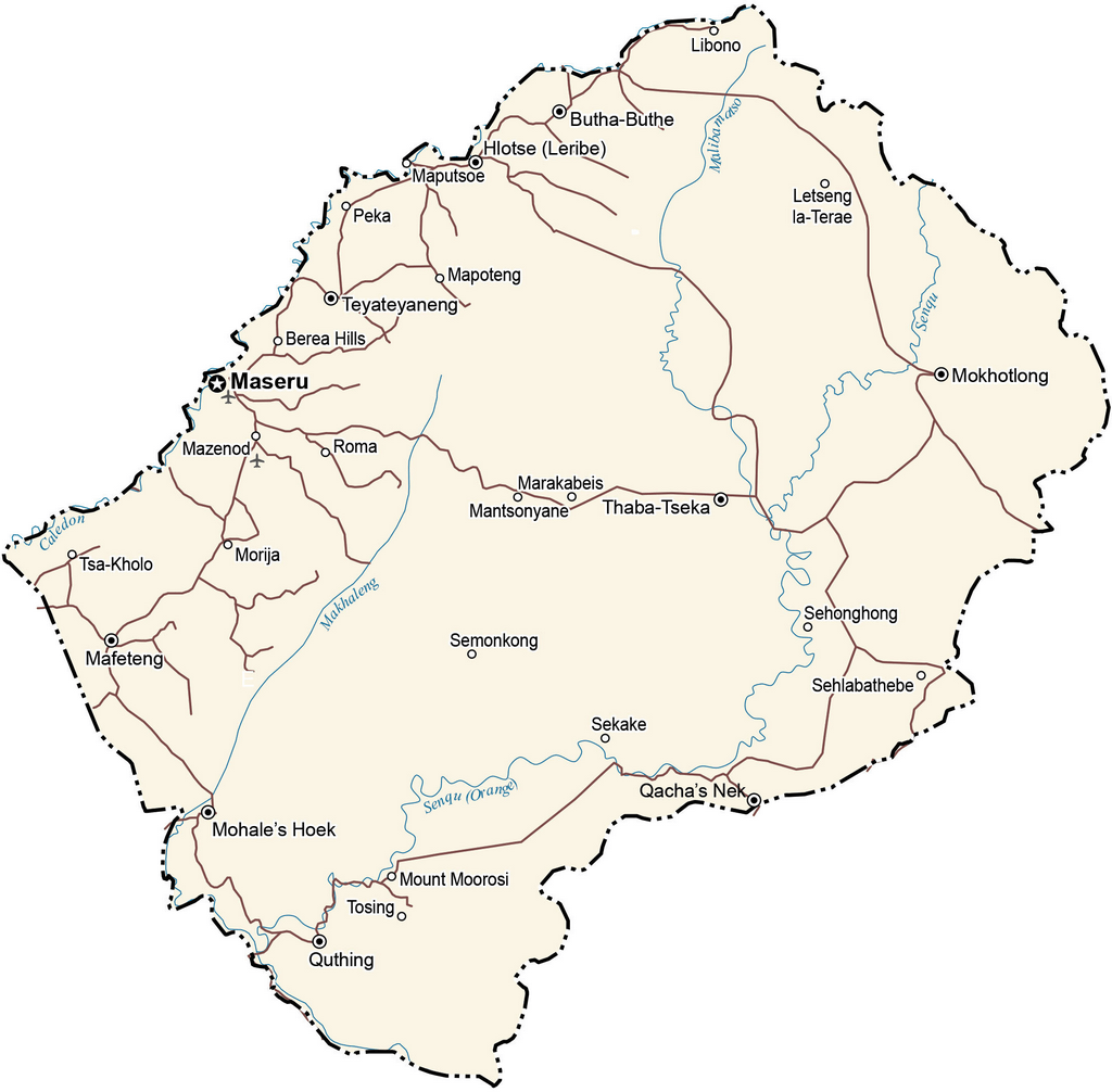 Bản đồ Lesotho