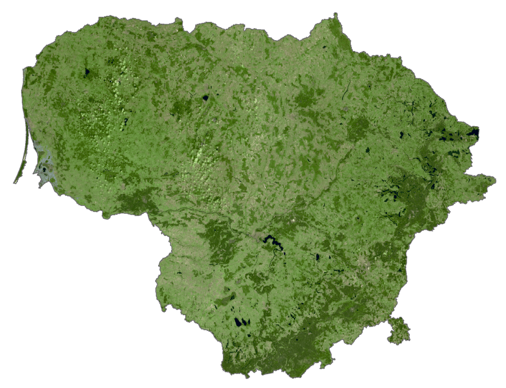 Bản đồ vệ tinh Litva