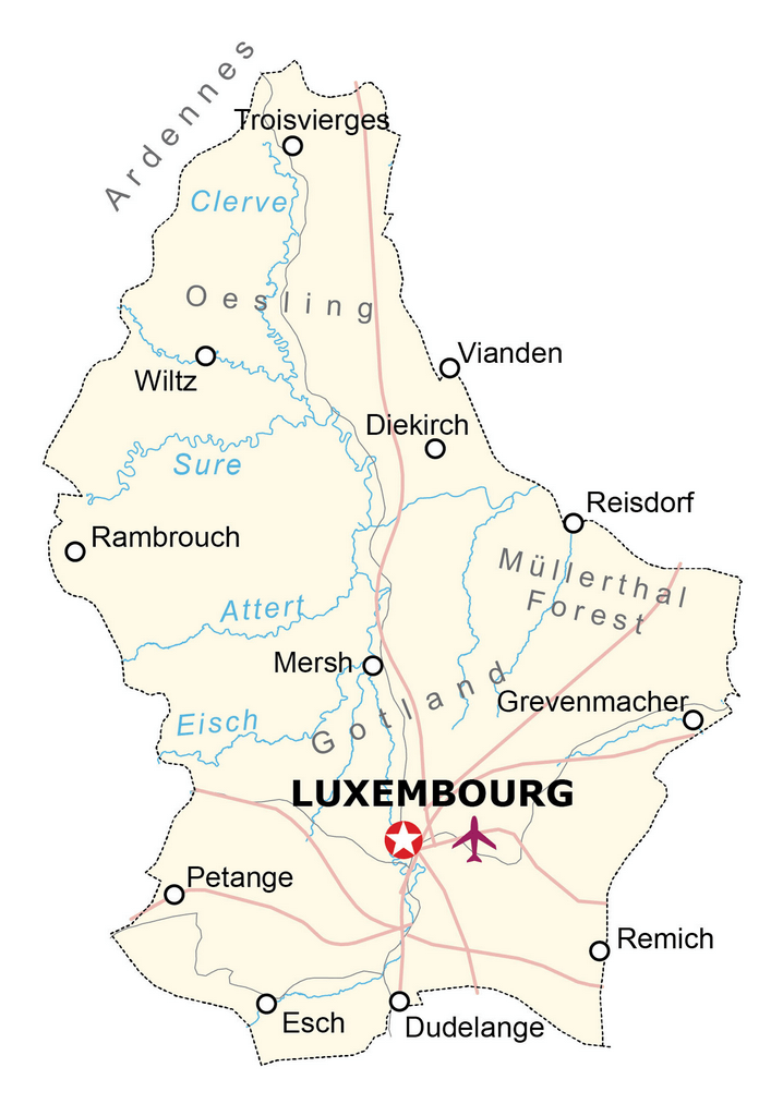 Bản đồ Luxembourg