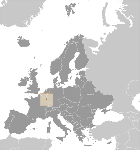 Bản đồ vị trí của Luxembourg