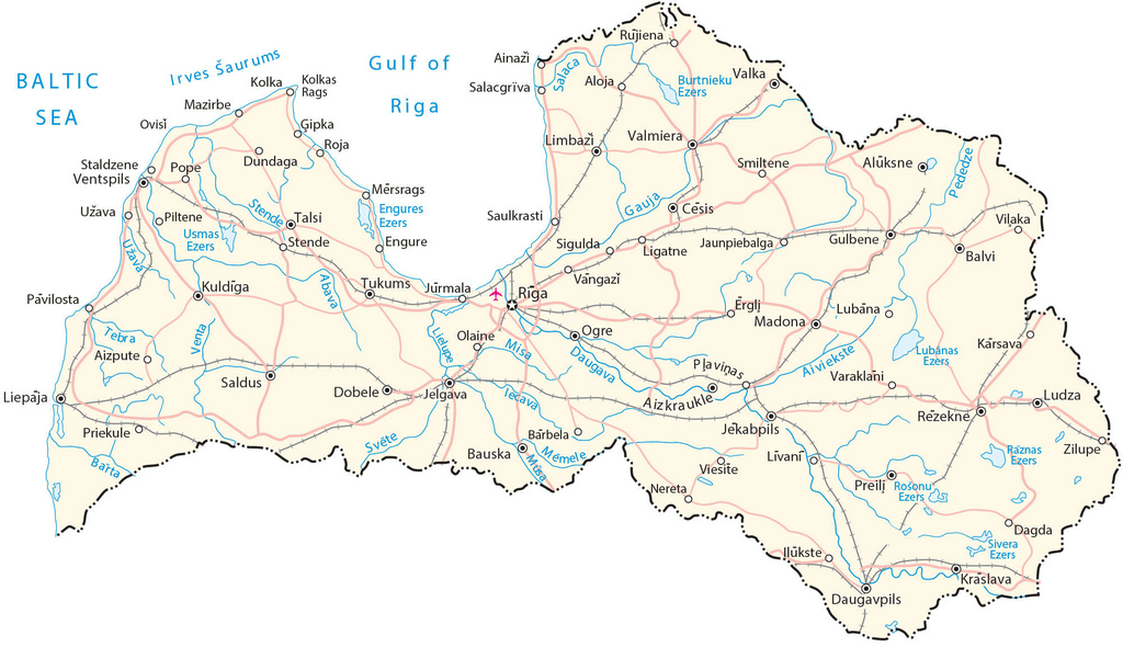 Bản đồ Latvia