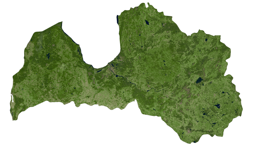 Bản đồ vệ tinh Latvia
