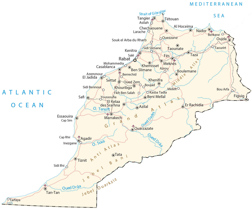 Bản đồ Maroc