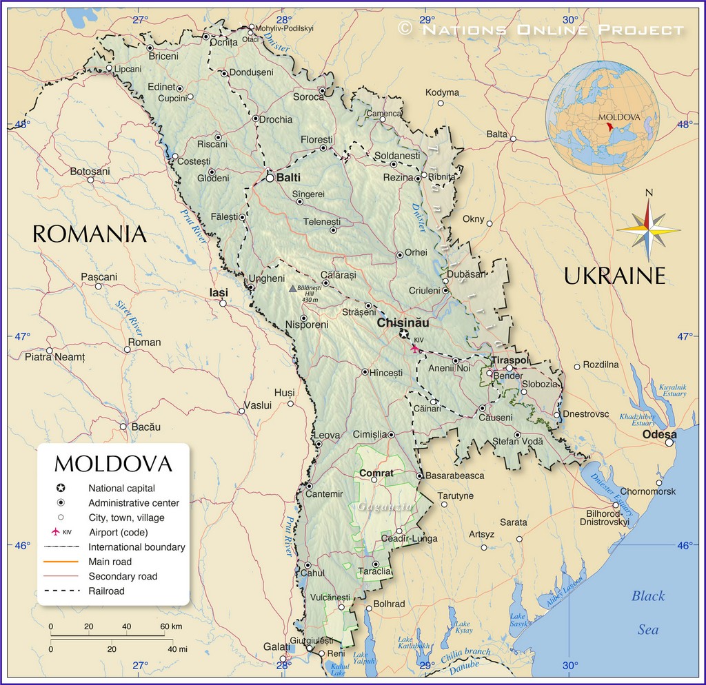 Bản đồ hành chính của Moldova