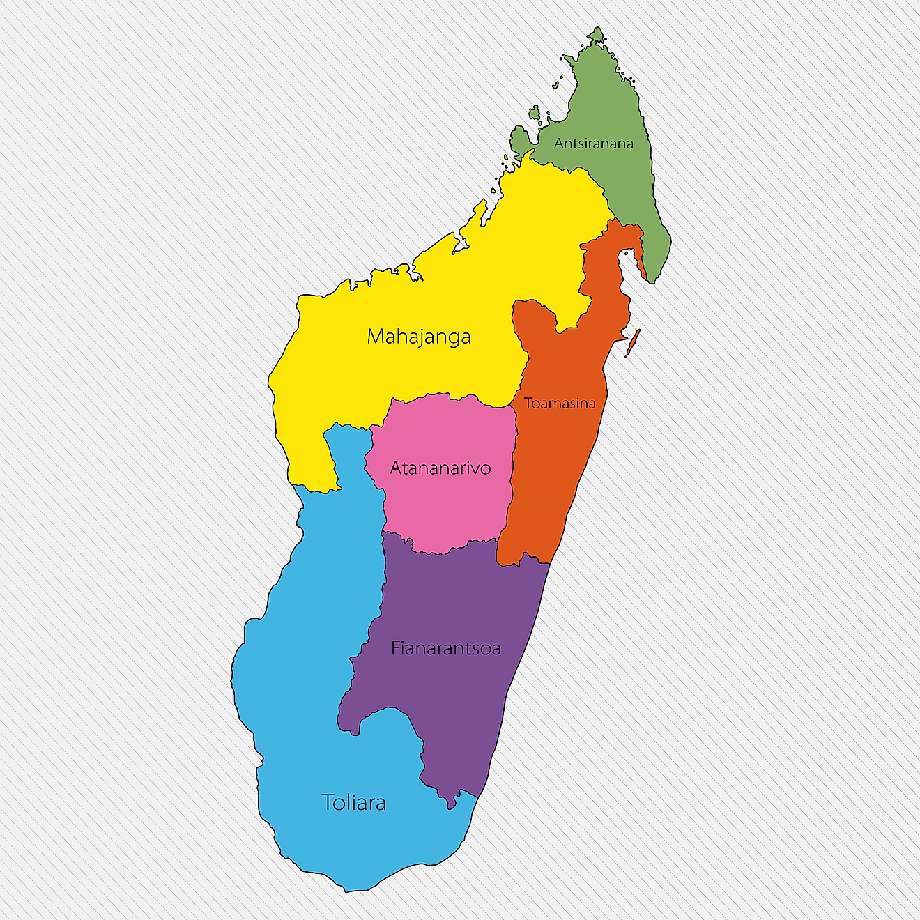 Provinces of Madagascar Map