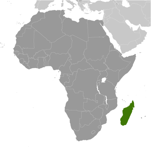 Bản đồ vị trí của Madagascar