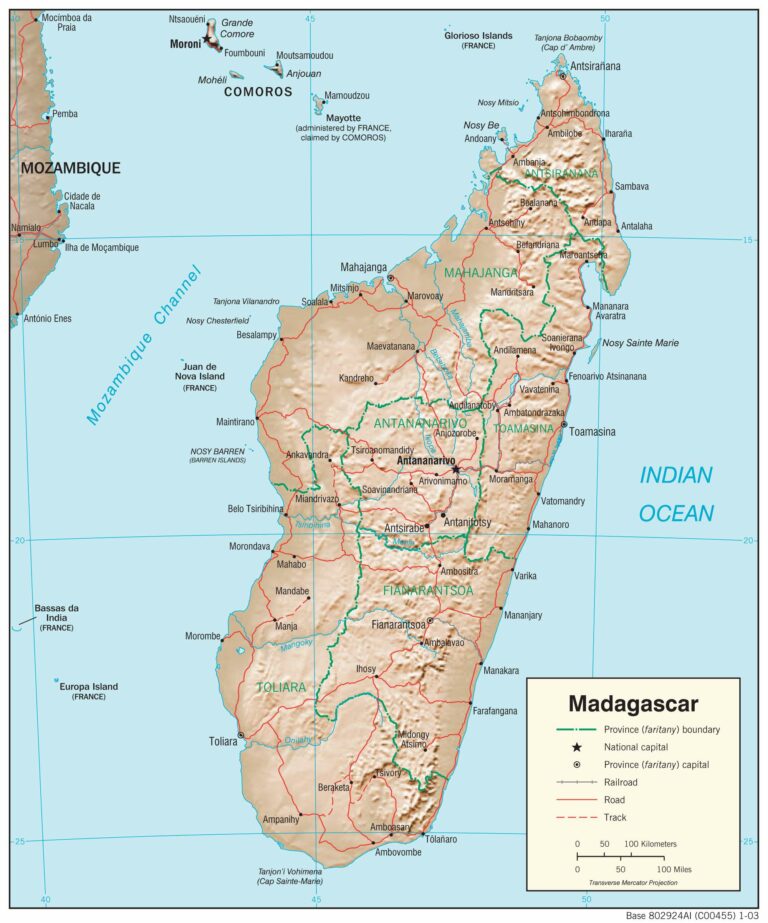 Bản đồ địa lý Madagascar
