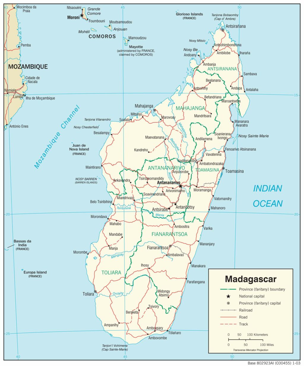 Bản đồ giao thông Madagascar