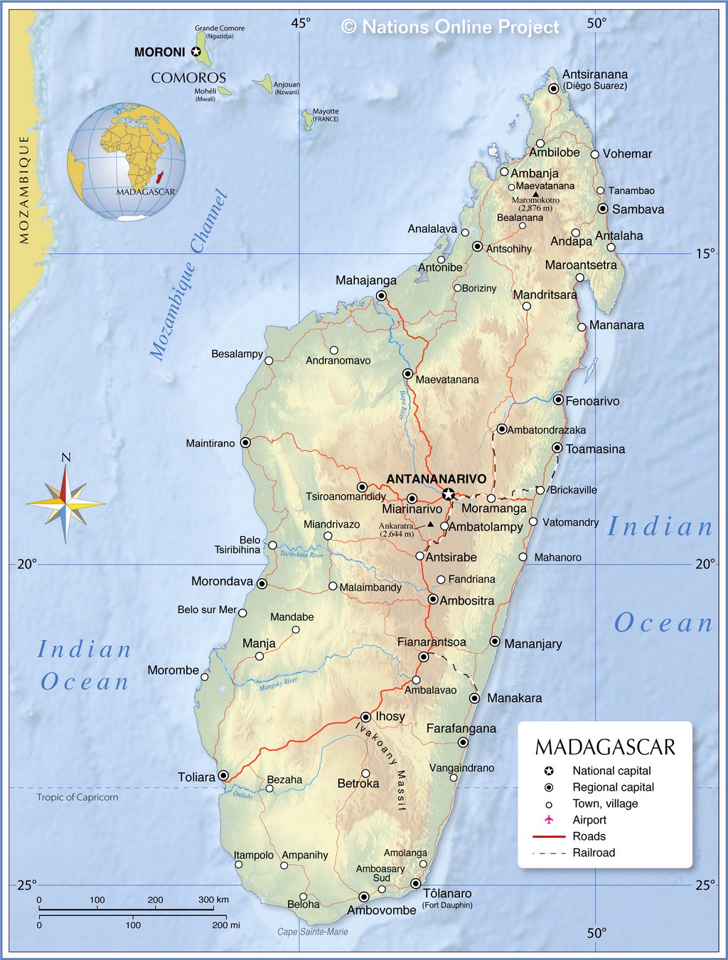 Bản đồ hành chính của Madagascar