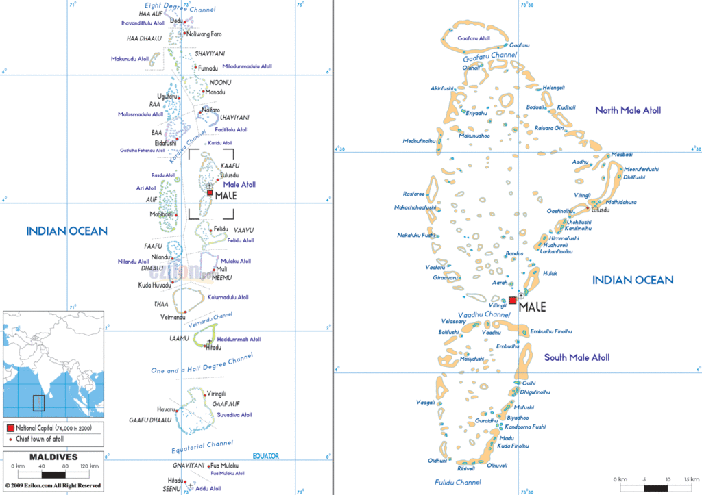 Bản đồ hành chính Maldives