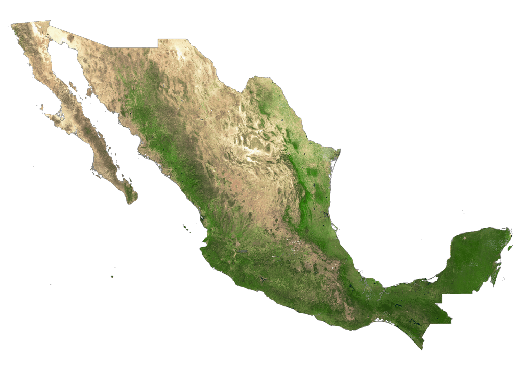 Bản đồ vệ tinh Mexico