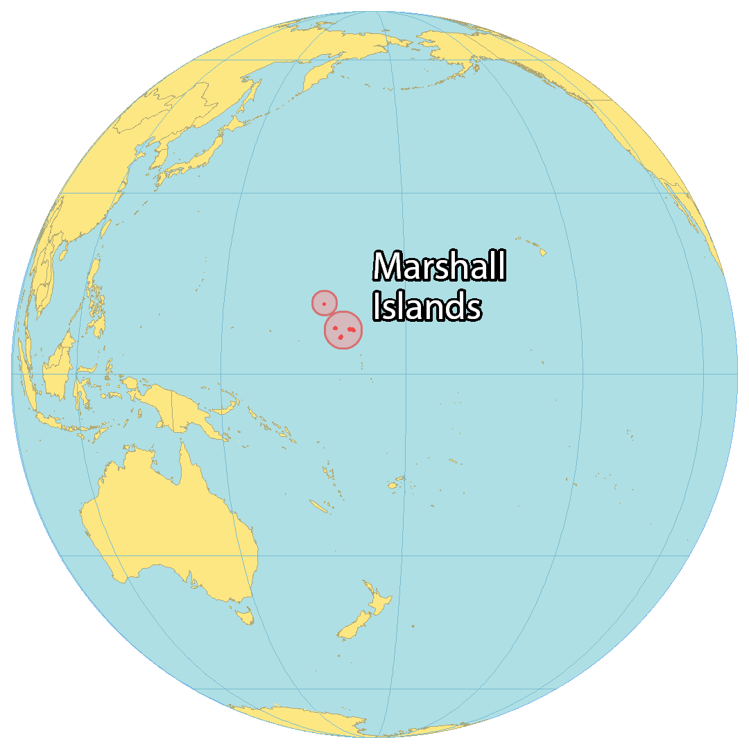 Bản đồ vị trí Quần đảo Marshall. Nguồn: gisgeography.com