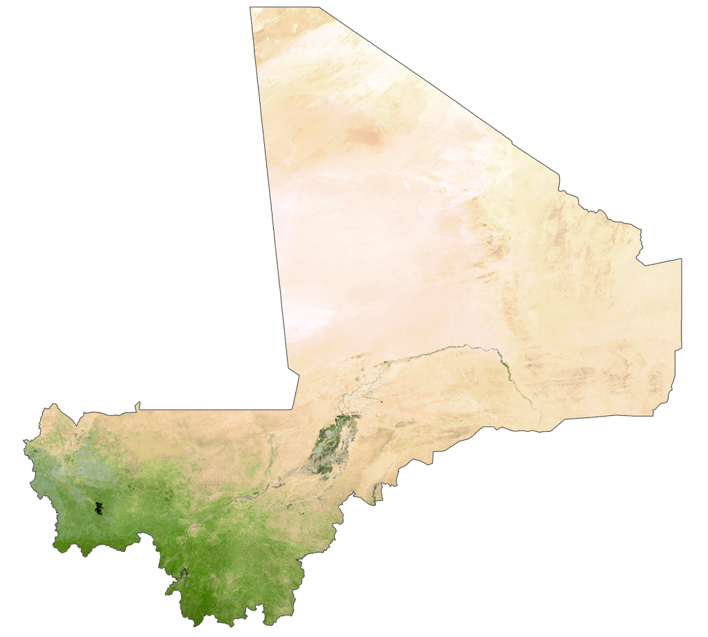Bản đồ vệ tinh Mali
