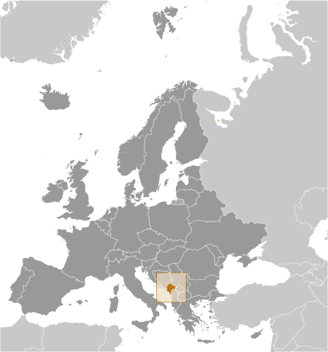 Bản đồ vị trí của Montenegro