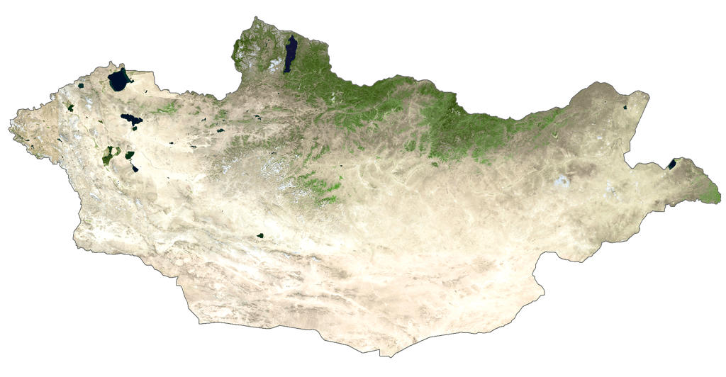 Bản đồ vệ tinh Mông Cổ