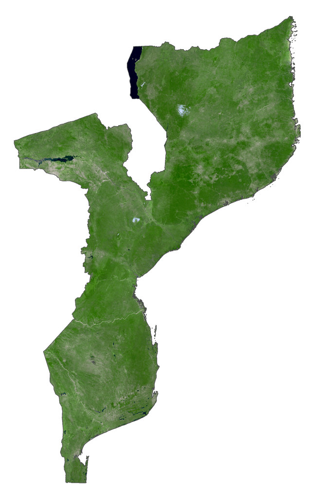 Mozambique Satellite Map