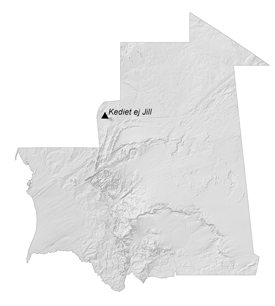 Bản đồ độ cao Mauritanie