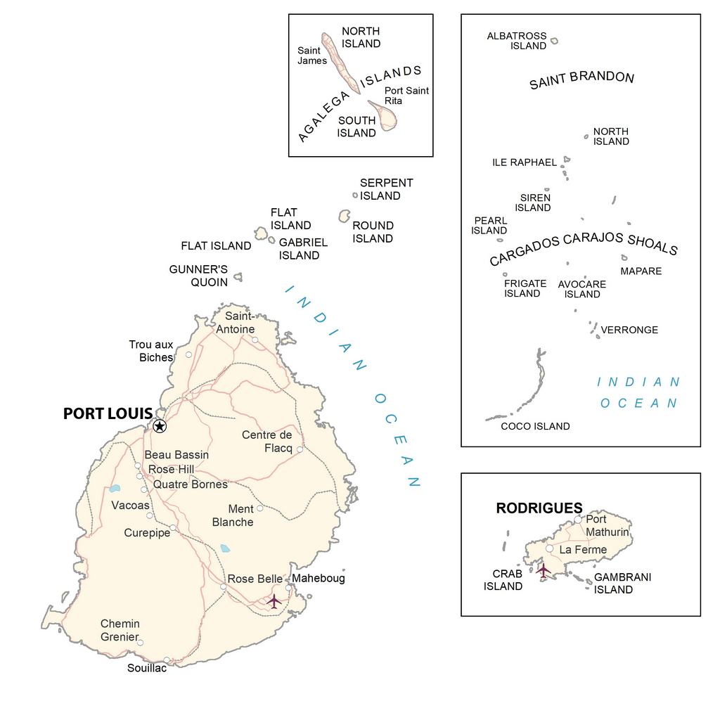 Bản đồ Mauritius