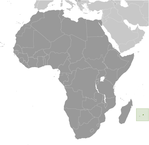 Bản đồ vị trí của Mauritius