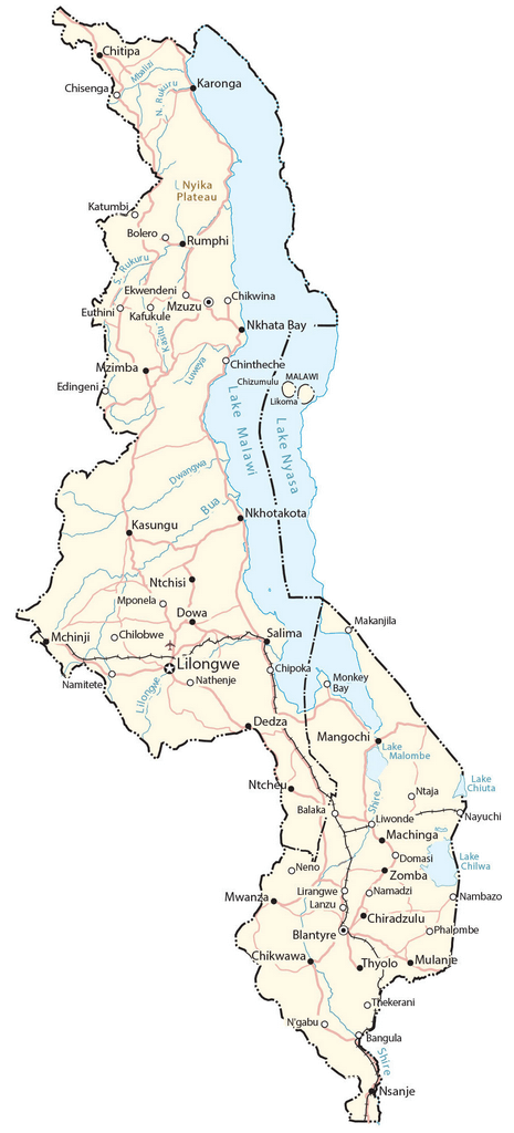 Bản đồ Malawi