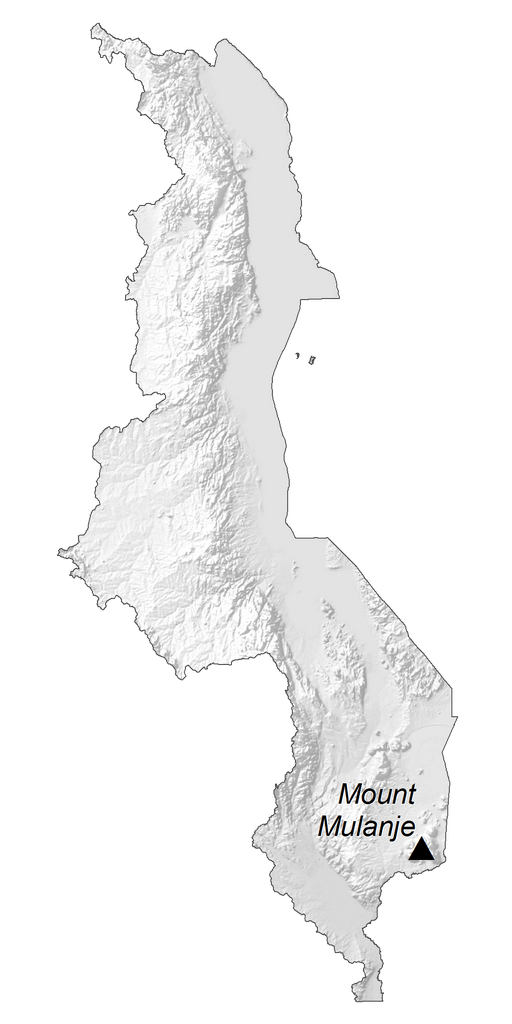 Bản đồ độ cao Malawi