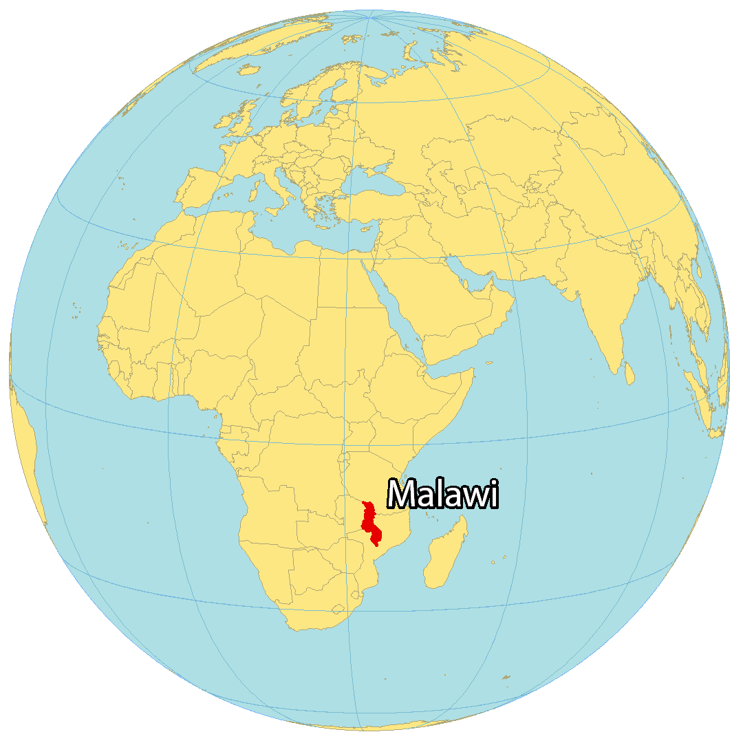 Bản đồ vị trí của Malawi. Nguồn: gisgeography.com