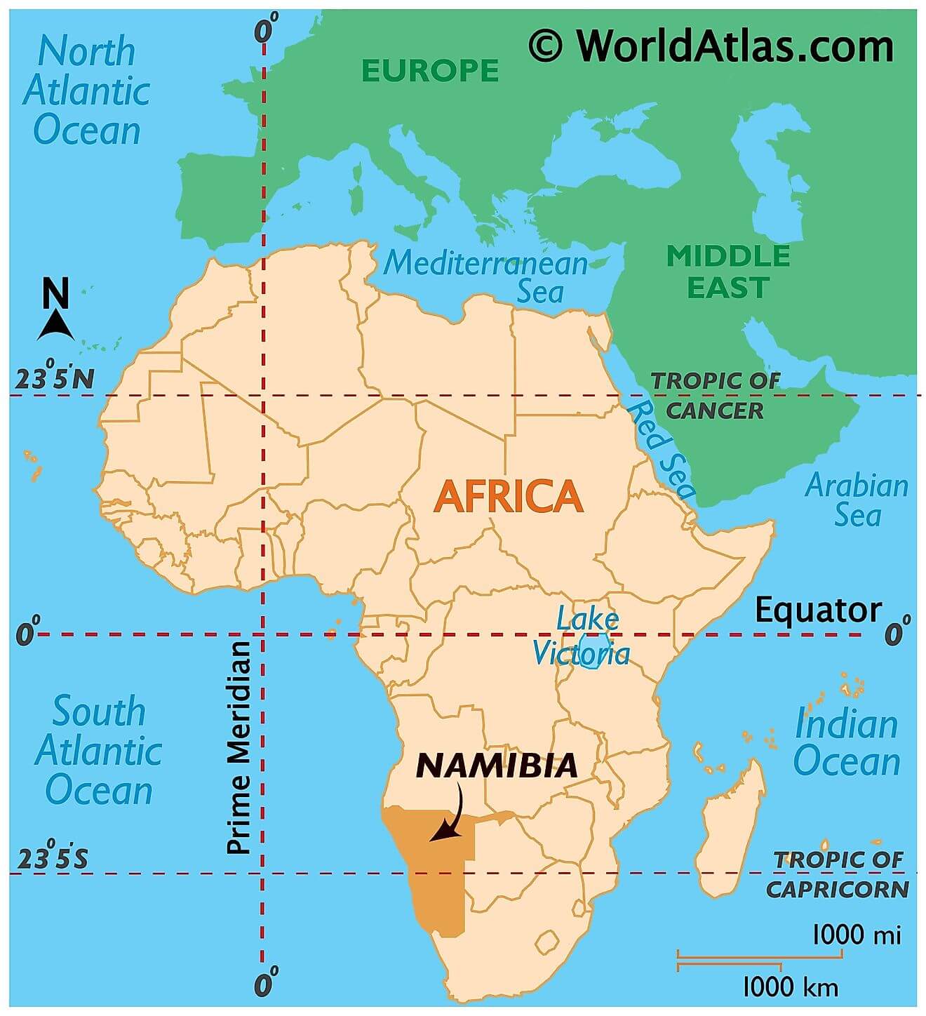 Namibia ở đâu?