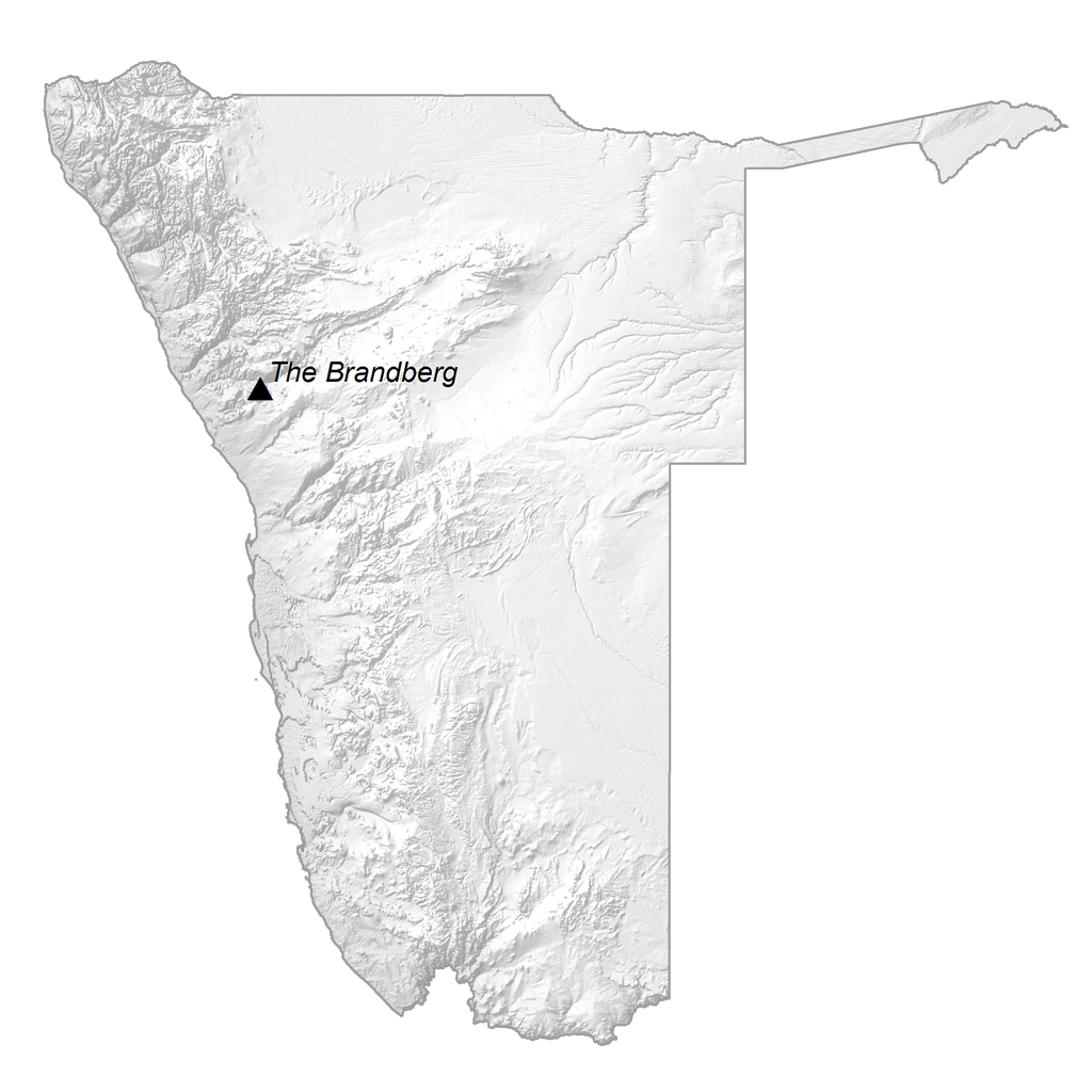 Namibia Bản đồ độ cao