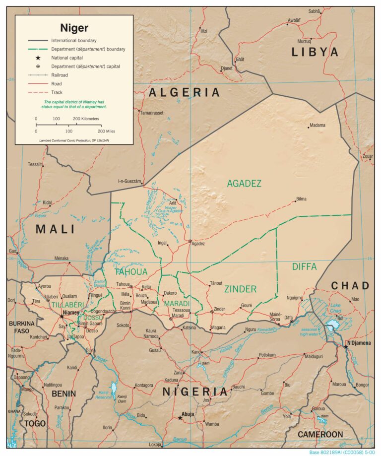Bản đồ địa lý Niger