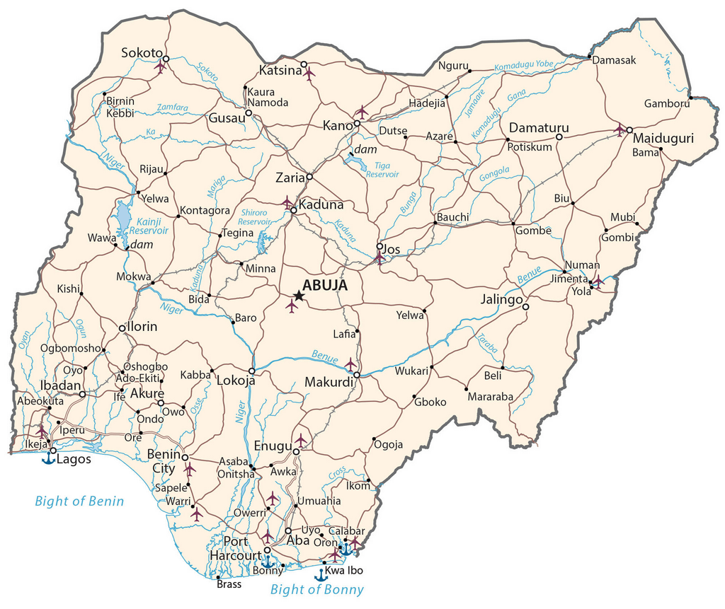 Bản đồ Nigeria