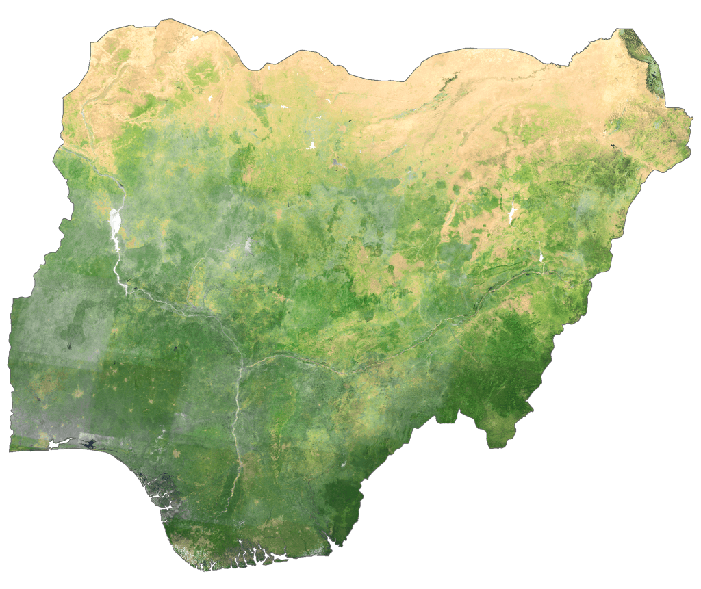 Bản đồ vệ tinh Nigeria