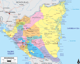 Map of Nicaragua - Thong Thai Real