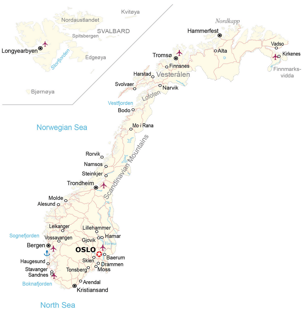 Bản đồ Na Uy