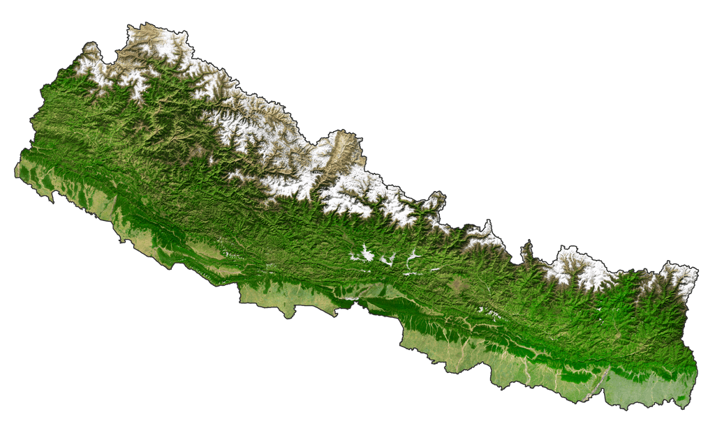 Bản đồ vệ tinh Nepal