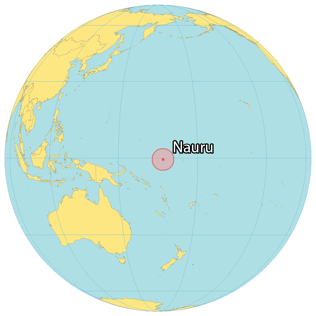 Bản đồ vị trí của Nauru. Nguồn: gisgeography.com