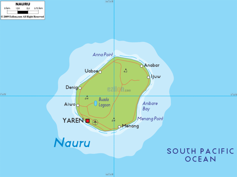 Bản đồ hành chính Nauru khổ lớn