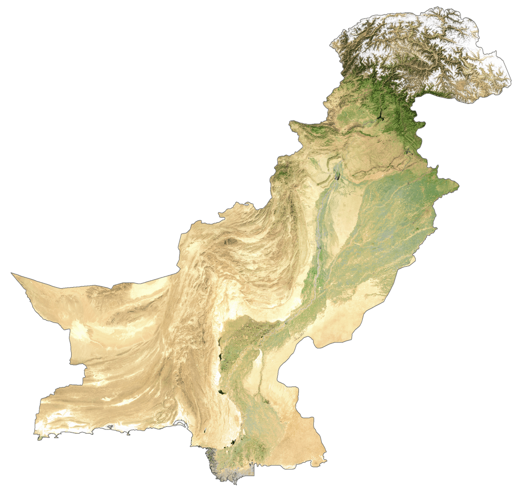 Bản đồ vệ tinh Pakistan