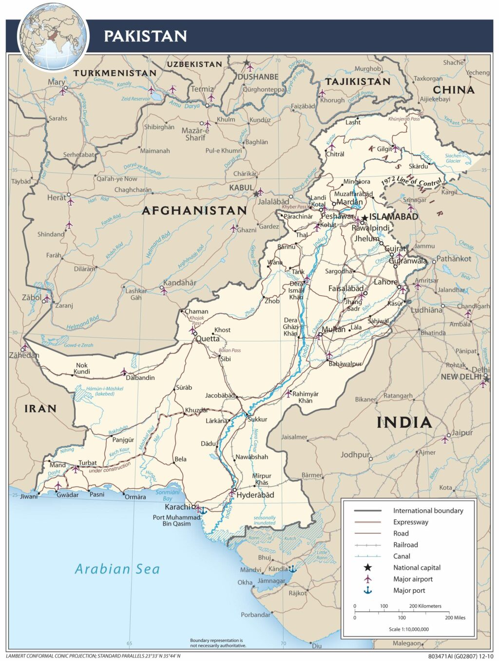 Bản đồ giao thông Pakistan