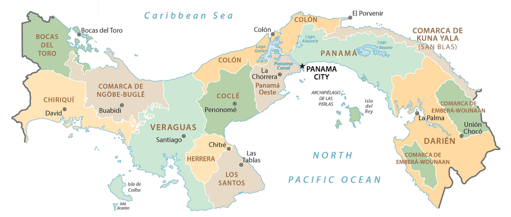 Panama Provincial Map