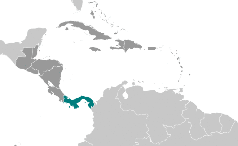 Bản đồ vị trí của Panama