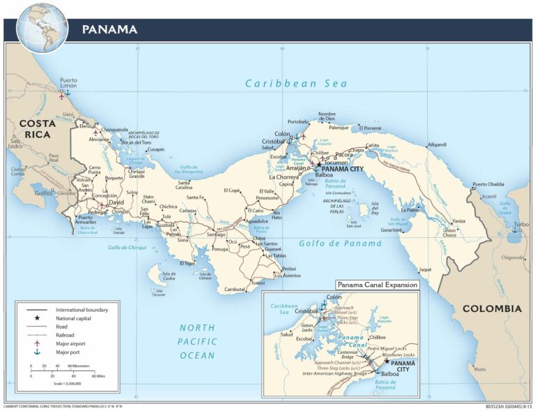 Bản đồ giao thông Panama
