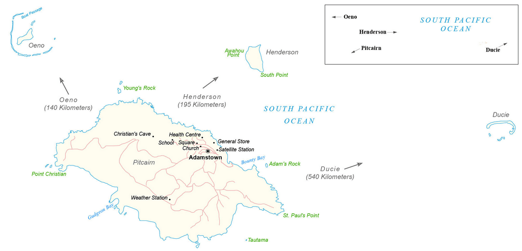 Bản đồ Đảo Pitcairn