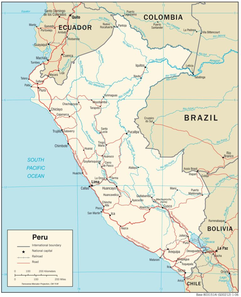 Bản đồ giao thông Peru